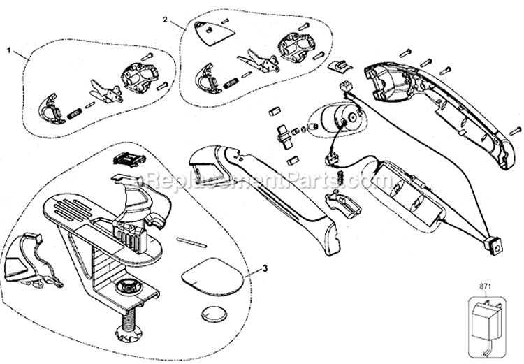 Page A Diagram and Parts List for SZ360T Type 1 Black and Decker Nibbler & Shears